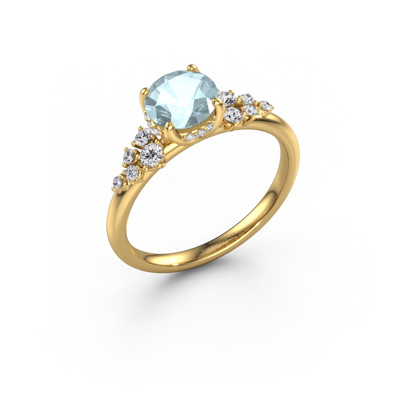 Image of Engagement ring Emma RND 585 gold Aquamarine 6.5 mm