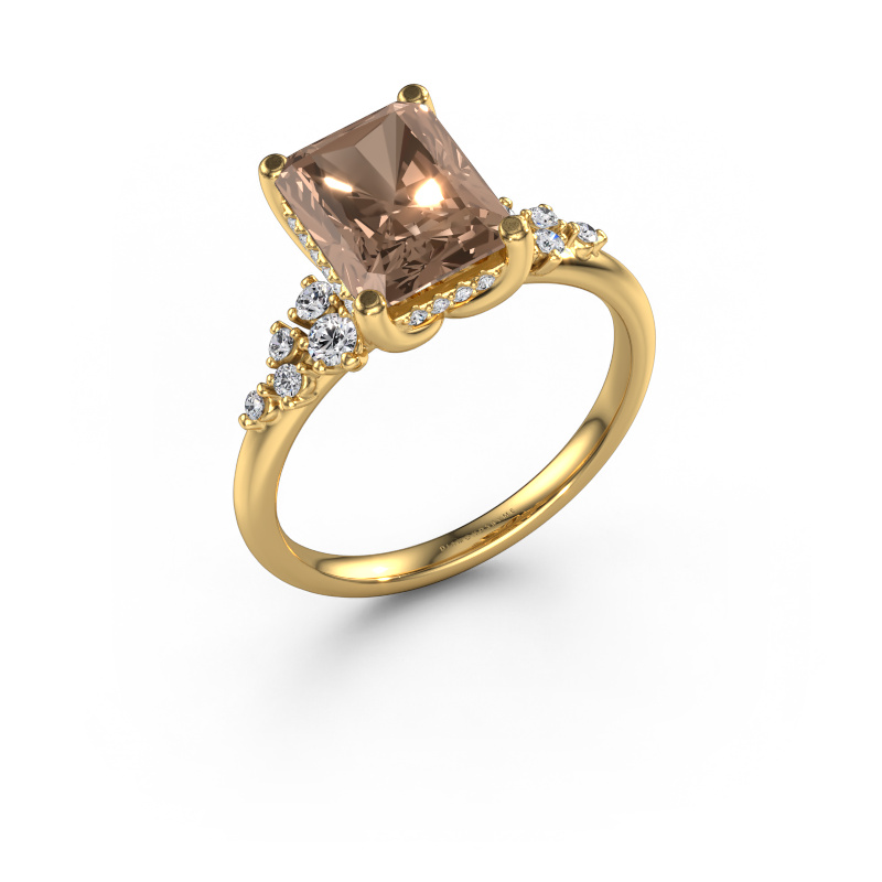 Image de Bague de fiançailles Emma RAD 585 or jaune Diamant brun 2.783 crt