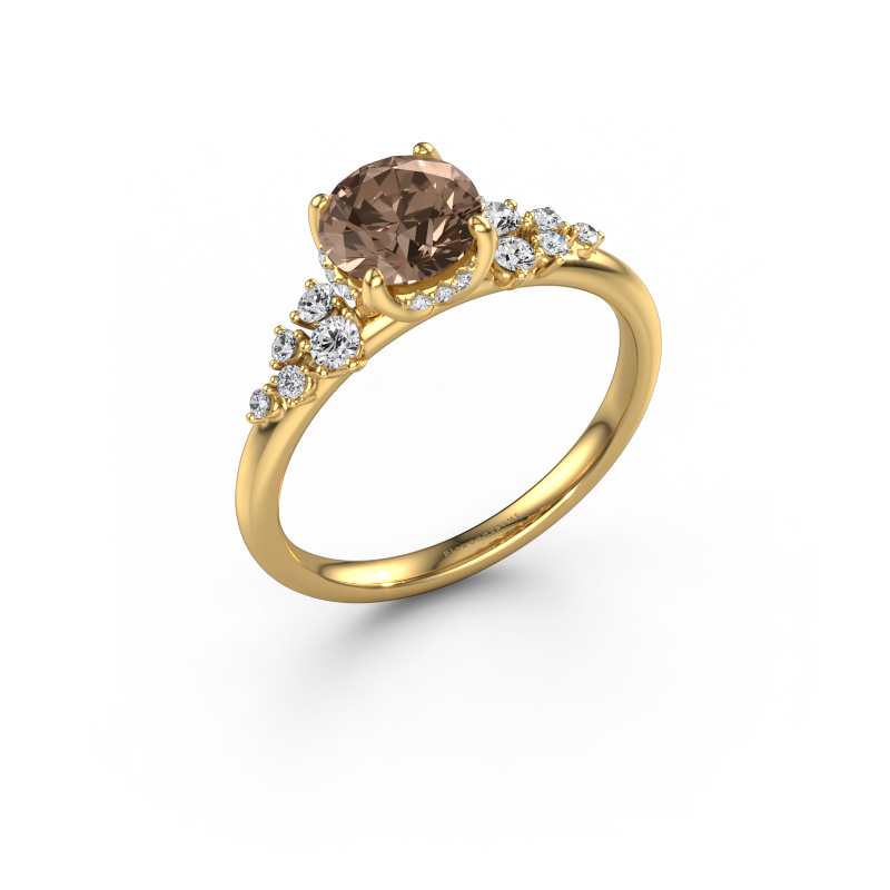 Image of Engagement ring Emma RND 585 gold Brown diamond 1.251 crt