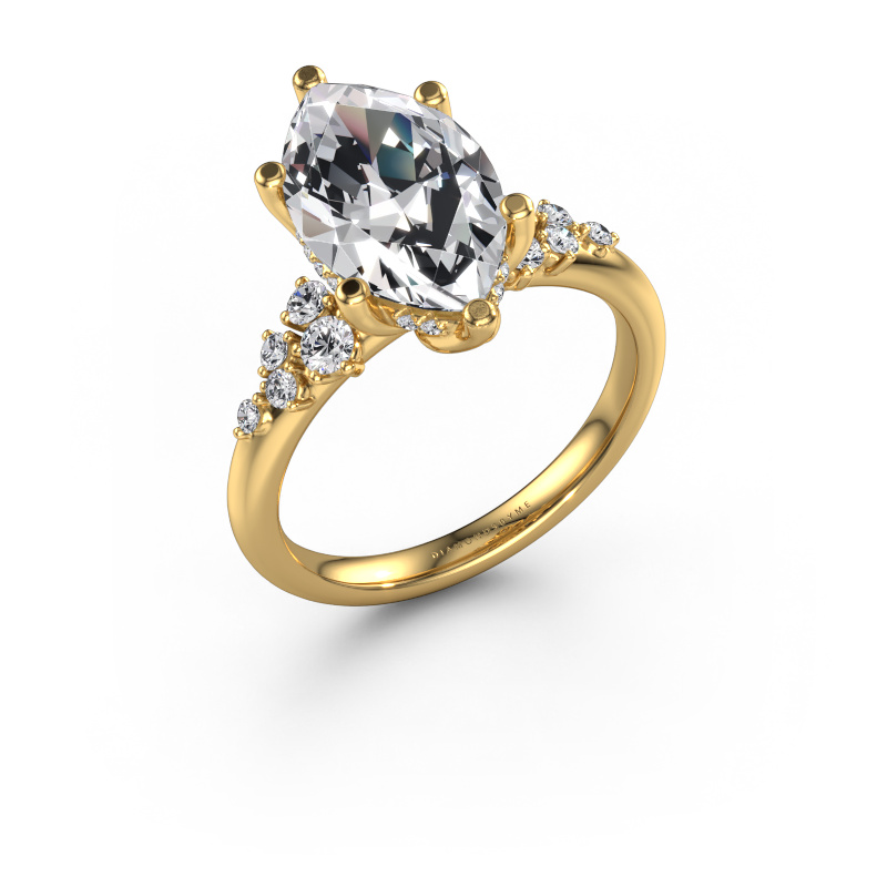 Image of Engagement ring Emma MRQ 585 gold Lab grown diamond 3.33 crt