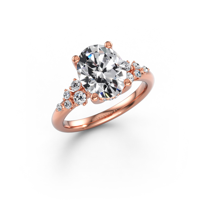 Bild av Förlovningsring Emma OVL 585 roséguld Diamant 3.03 crt