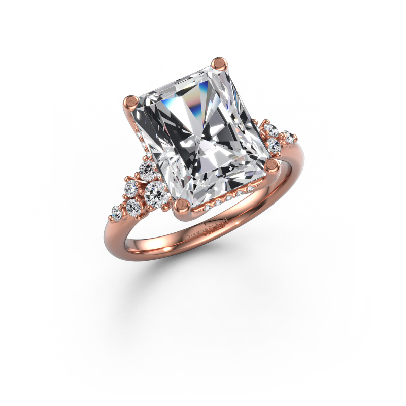Image de Bague de fiançailles Emma RAD 585 or rose Diamant synthétique 3.862 crt