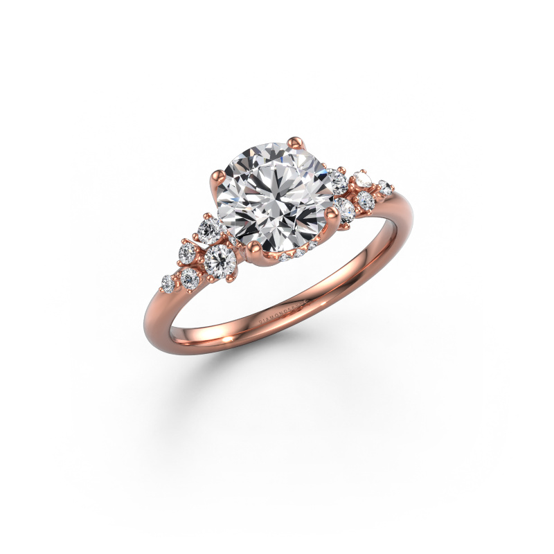Image of Engagement ring Emma RND 585 rose gold Diamond 1.751 crt