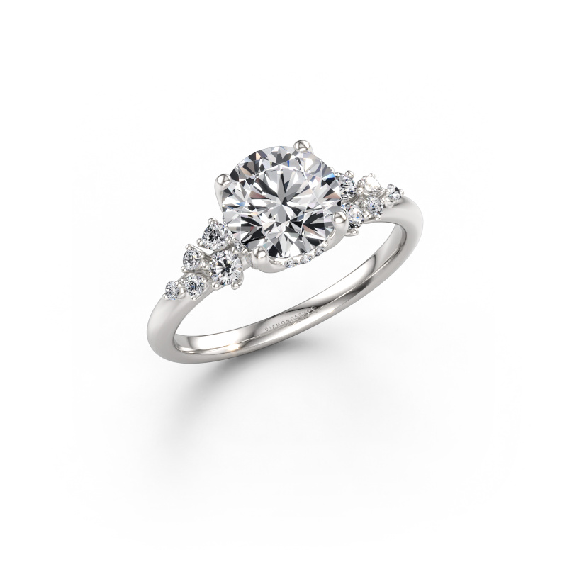Immagine di Anello di fidanzamento Emma RND 585 oro bianco Diamante lab grown 1.751 crt