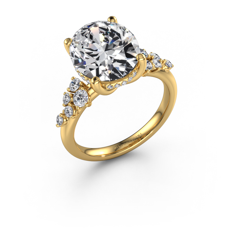 Image of Engagement ring Emma OVL 585 gold Lab grown diamond 5.528 crt