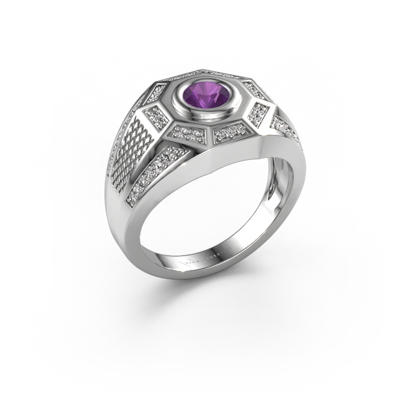 Image of Men's ring Enzo 950 platinum Amethyst 5 mm