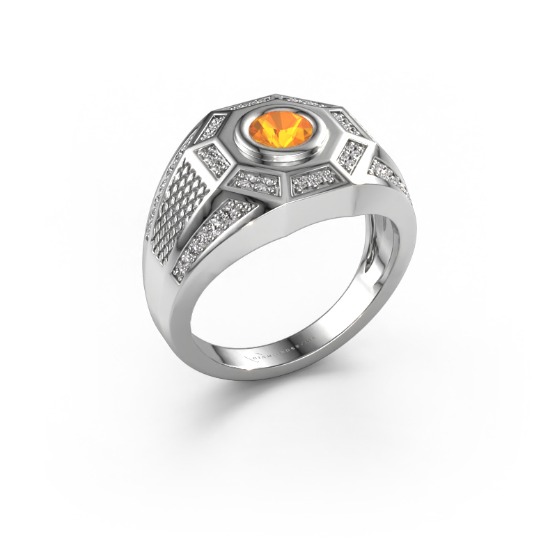 Image of Men's ring Enzo 950 platinum Citrin 5 mm