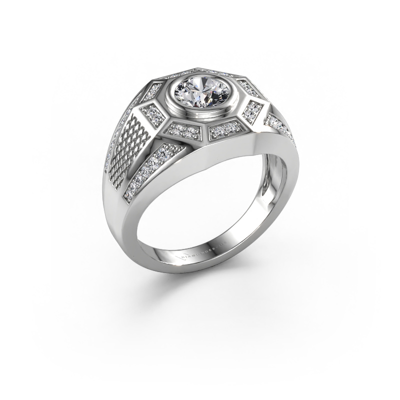 Image of Men's ring Enzo 585 white gold Lab-grown diamond 1.145 crt