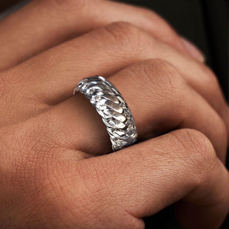 Image of Men's ring Eric 585 white gold
