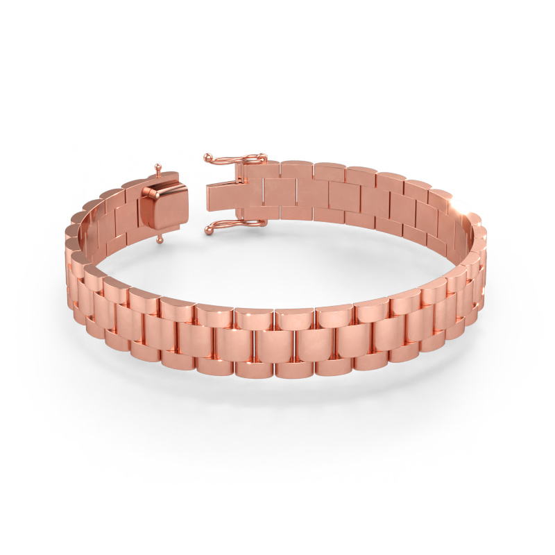 Immagine di Bracciale Erik 12 mm Solido - 585 oro rosa
