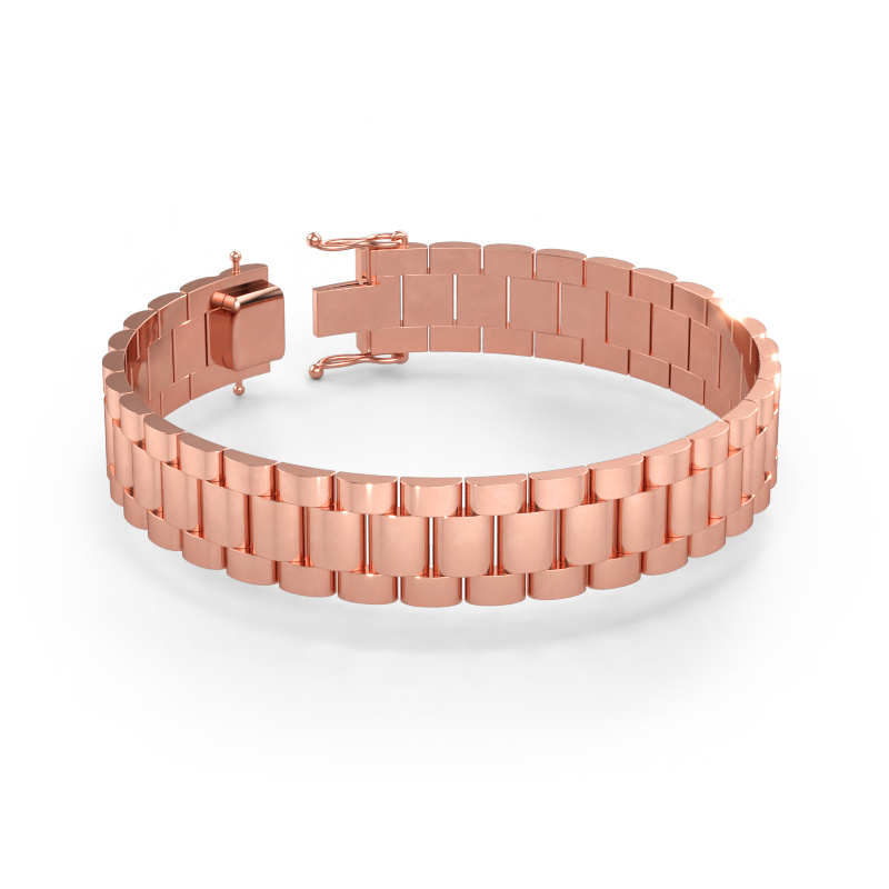 Immagine di Bracciale Erik 14 mm Solido - 585 oro rosa