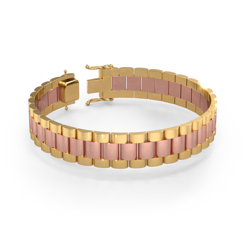 Image of Bracelet Erik 14 mm Solid - 585 rose gold