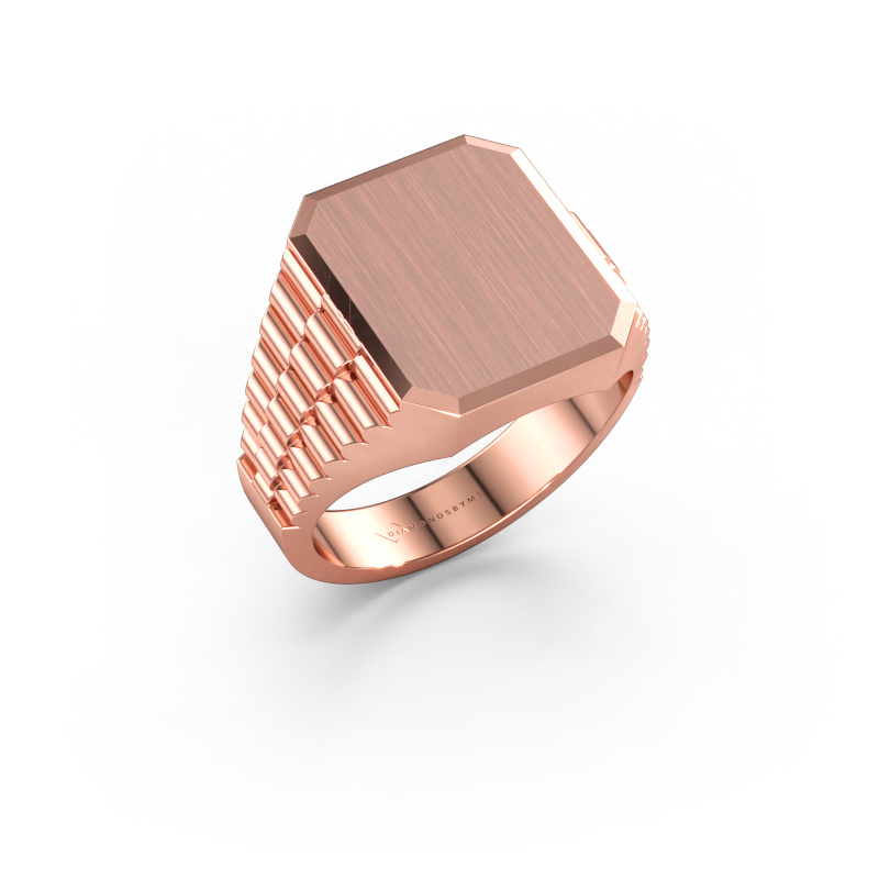 Image of Signet ring Erik 3 585 rose gold