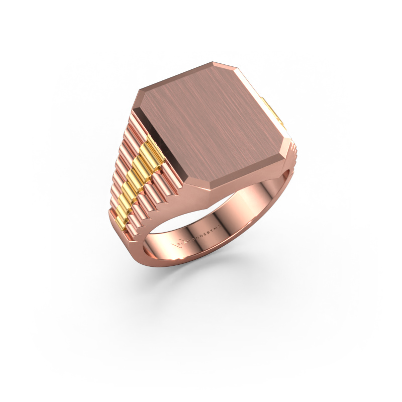 Image of Signet ring Erik 3 585 rose gold