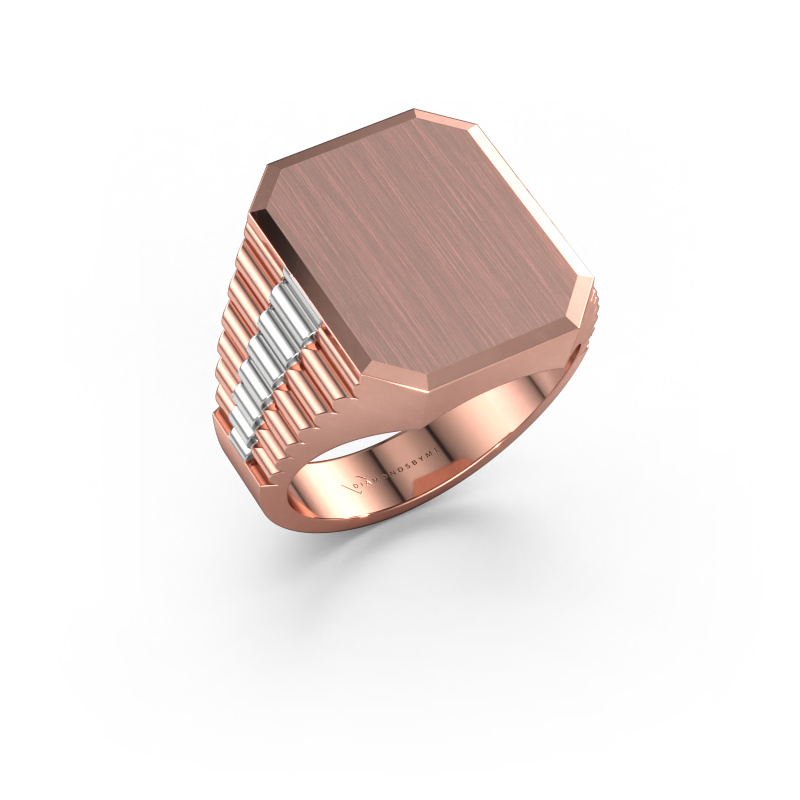 Image of Signet ring Erik 4 585 rose gold