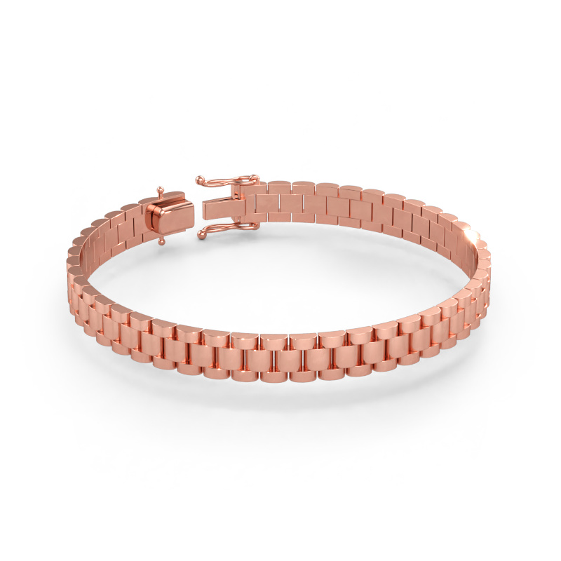 Bild av Armband Erik 8 mm Solid - 585 roséguld