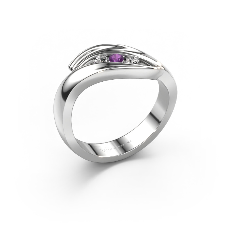 Image of Ring Erin 585 white gold Amethyst 2.4 mm