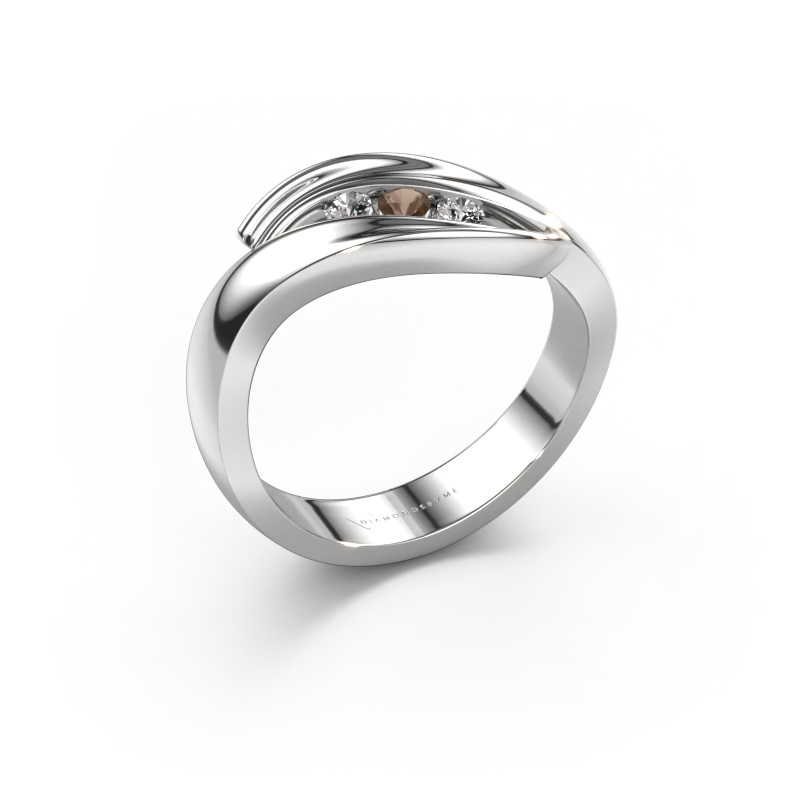 Bild von Ring Erin 585 Weißgold Rauchquarz 2.4 mm