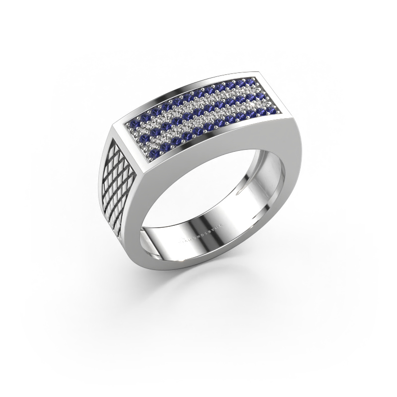 Image of Men's ring Erwin 950 platinum Sapphire 1.2 mm