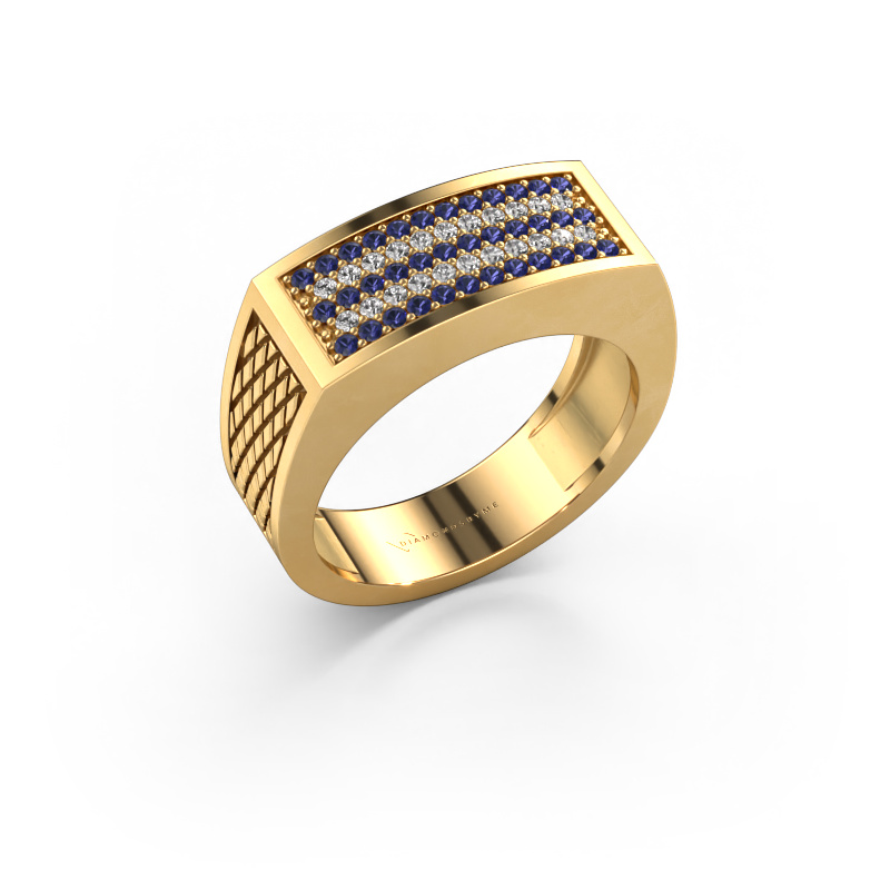 Image of Men's ring Erwin 585 gold Sapphire 1.2 mm