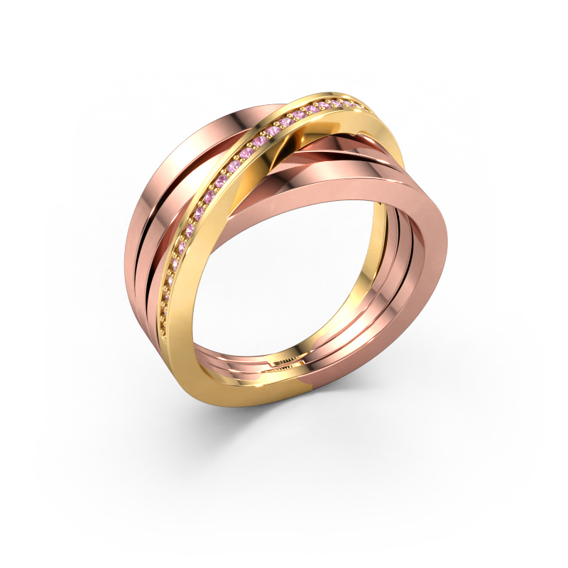 Bild von Ring Esmee 585 Roségold Pink Saphir 1 mm