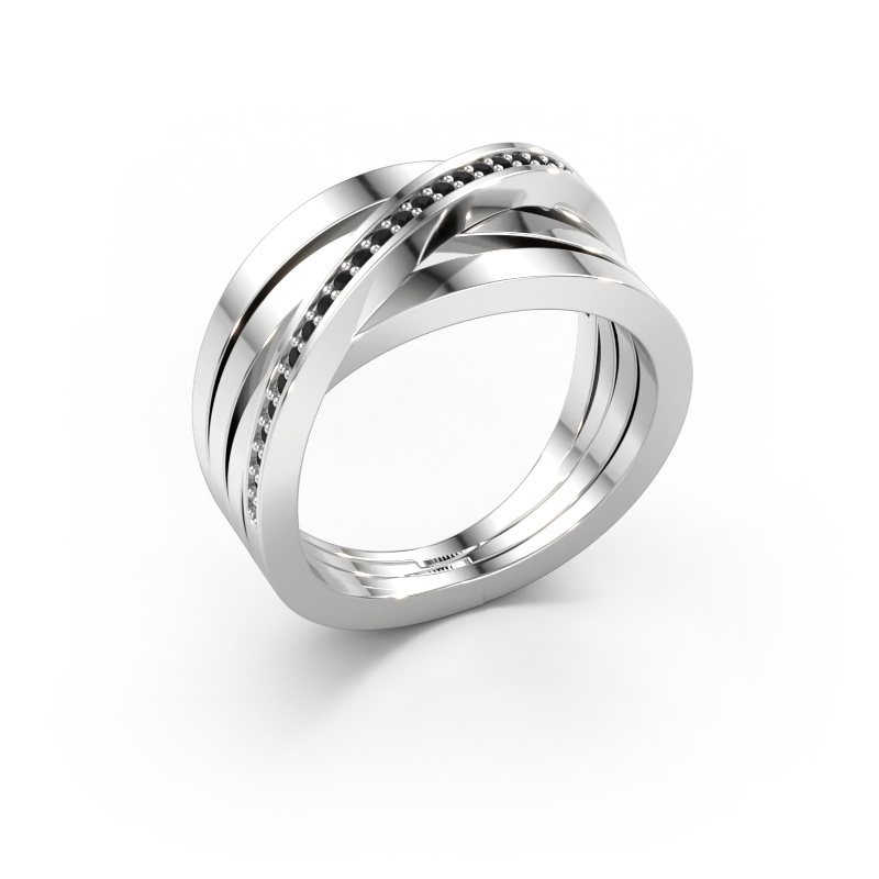 Bild av Ring Esmee 585 vitt guld Svart diamant 0.174 crt