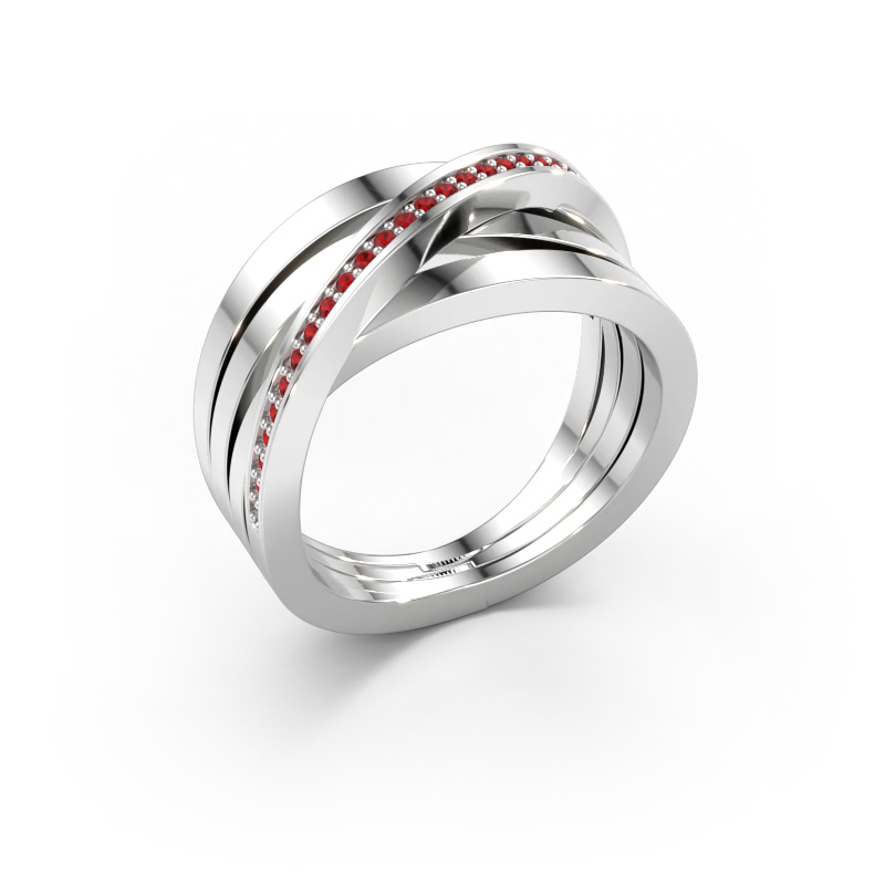 Bild av Ring Esmee 585 vitt guld Rubin 1 mm