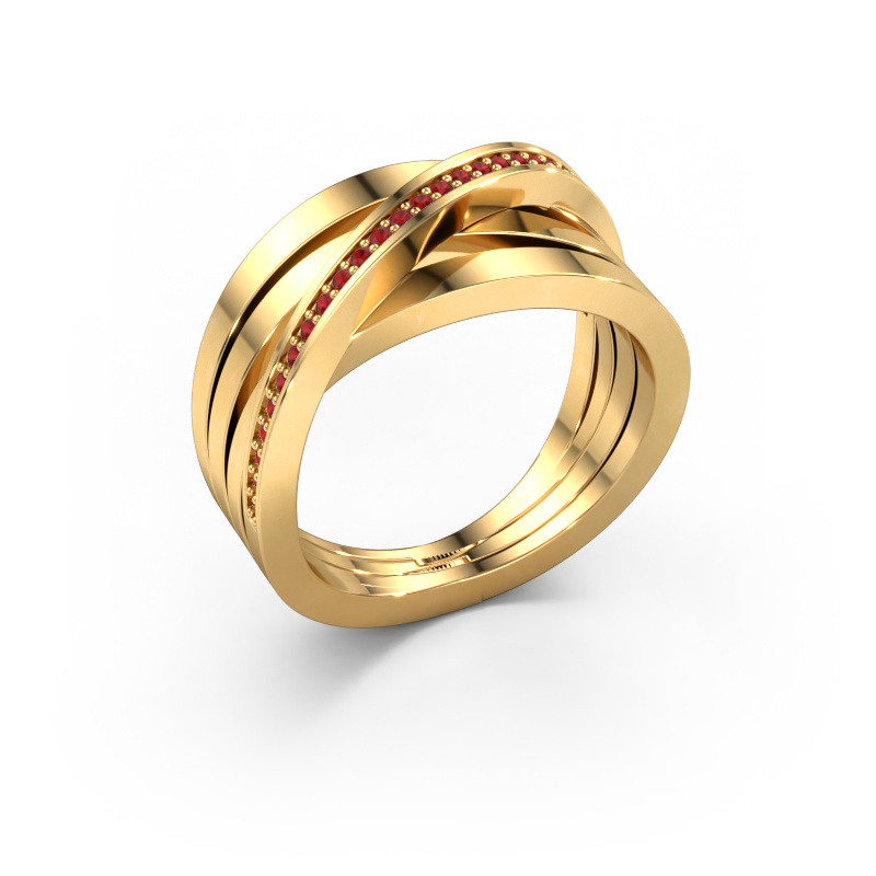 Image of Ring Esmee 585 gold Ruby 1 mm
