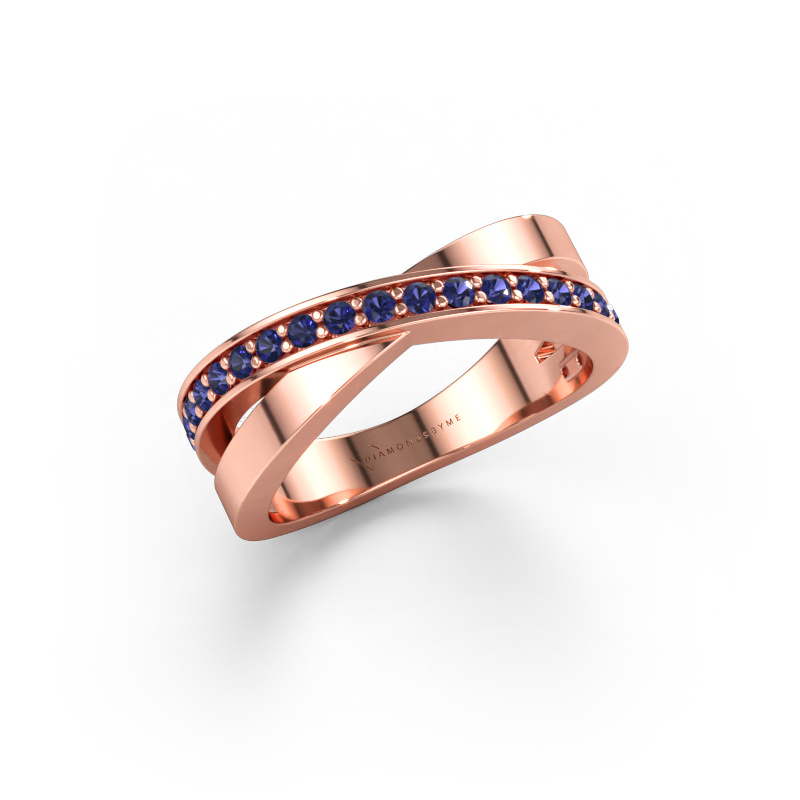 Immagine di Anello Essie 585 oro rosa Zaffiro 1.5 mm