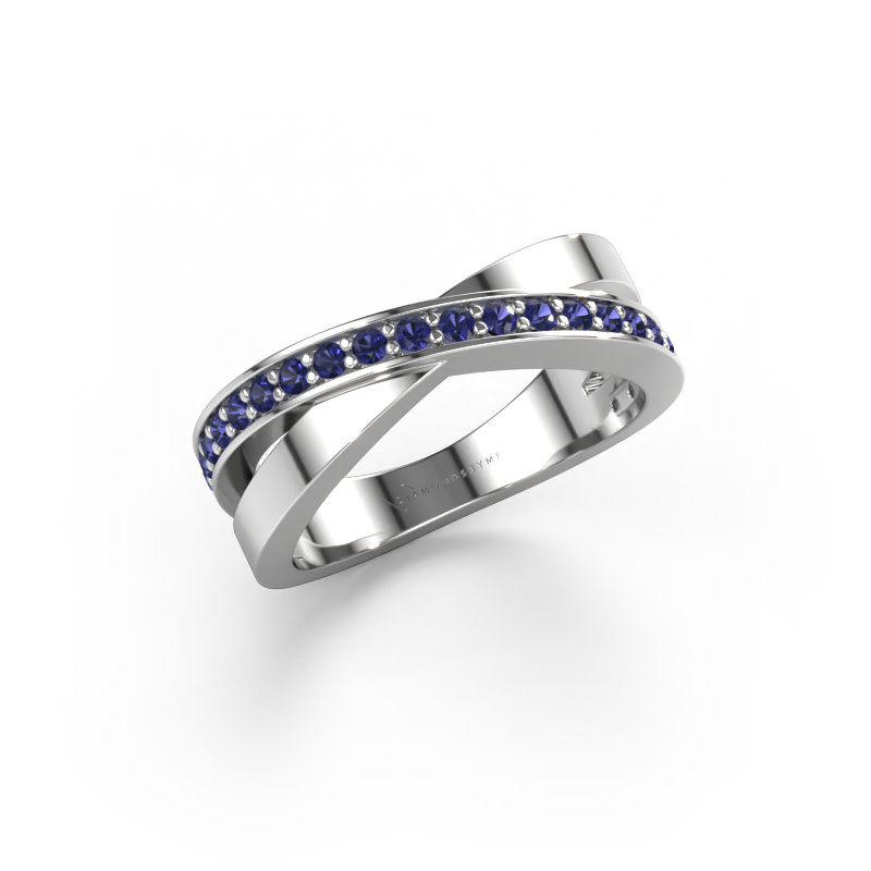 Image of Ring Essie 585 white gold Sapphire 1.5 mm