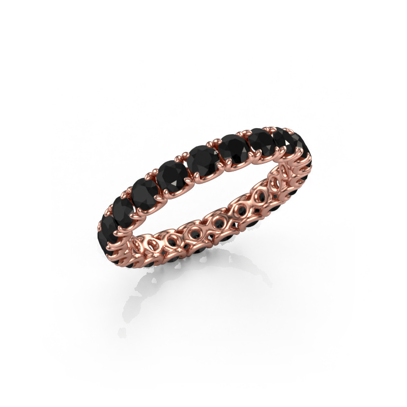 Image of Stackable ring Estee 2.9 585 rose gold Black diamond 2.394 crt