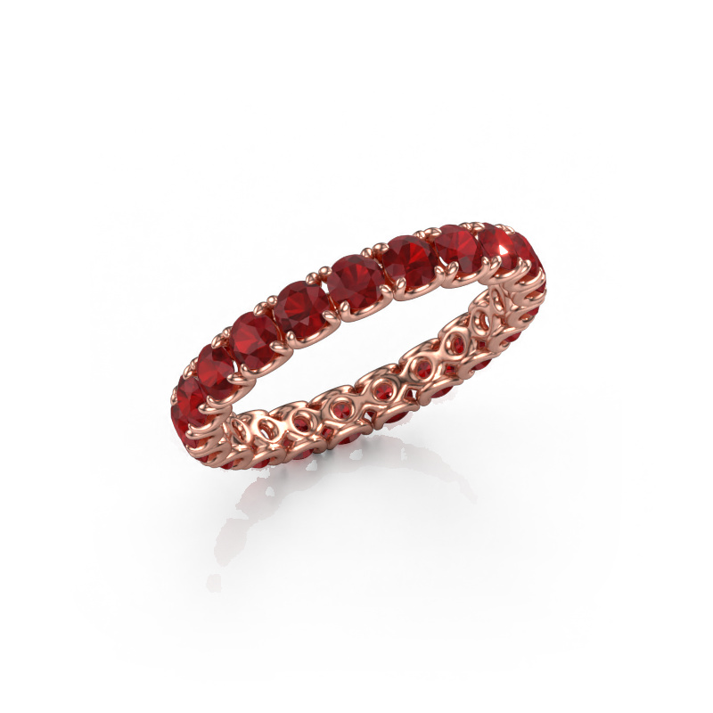 Image of Stackable ring Estee 2.9 585 rose gold Ruby 2.9 mm