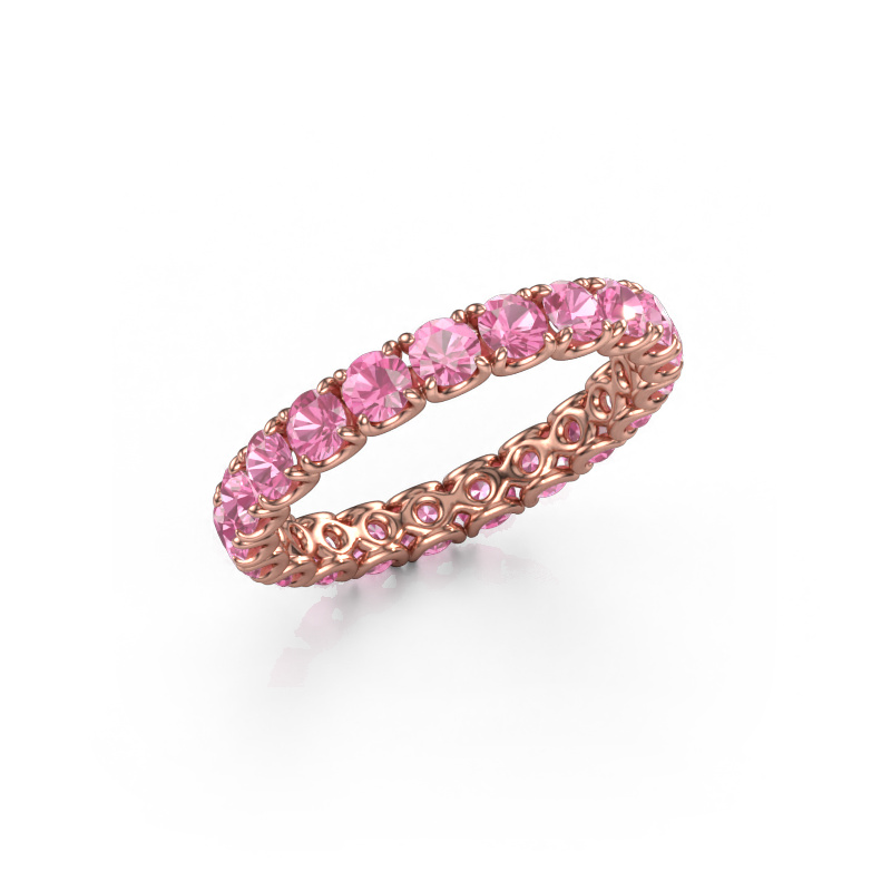 Image de Bague superposable Estee 2.9 585 or rose Saphir rose 2.9 mm