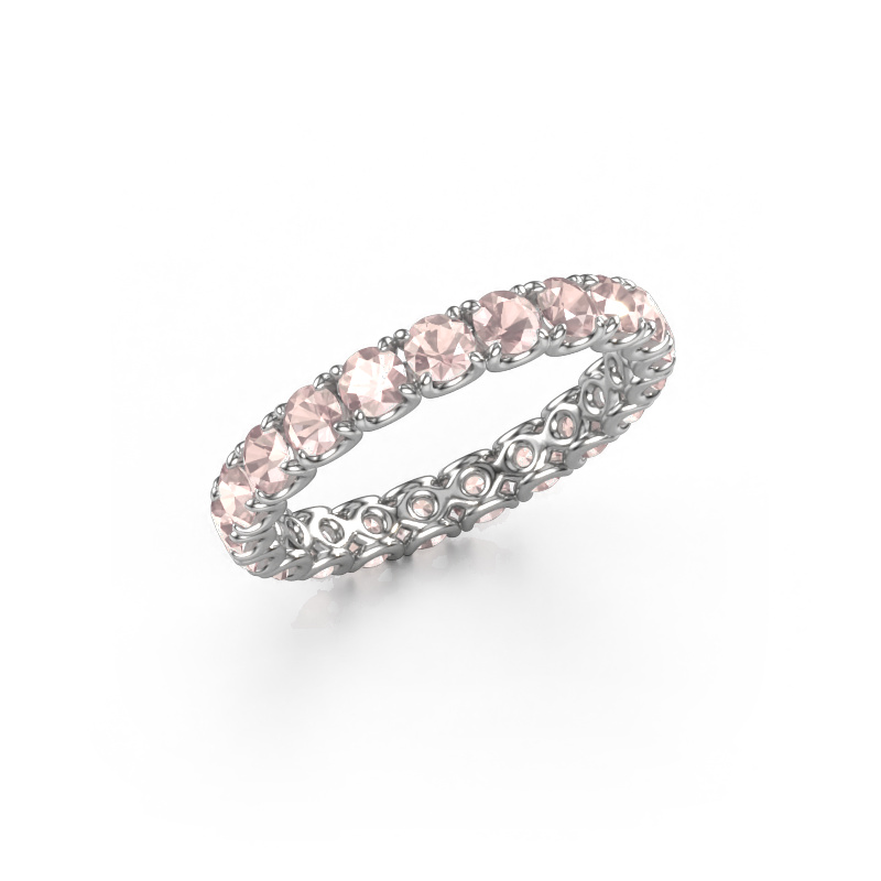 Image of Stackable ring Estee 2.9 585 white gold Morganite champagne 2.9 mm