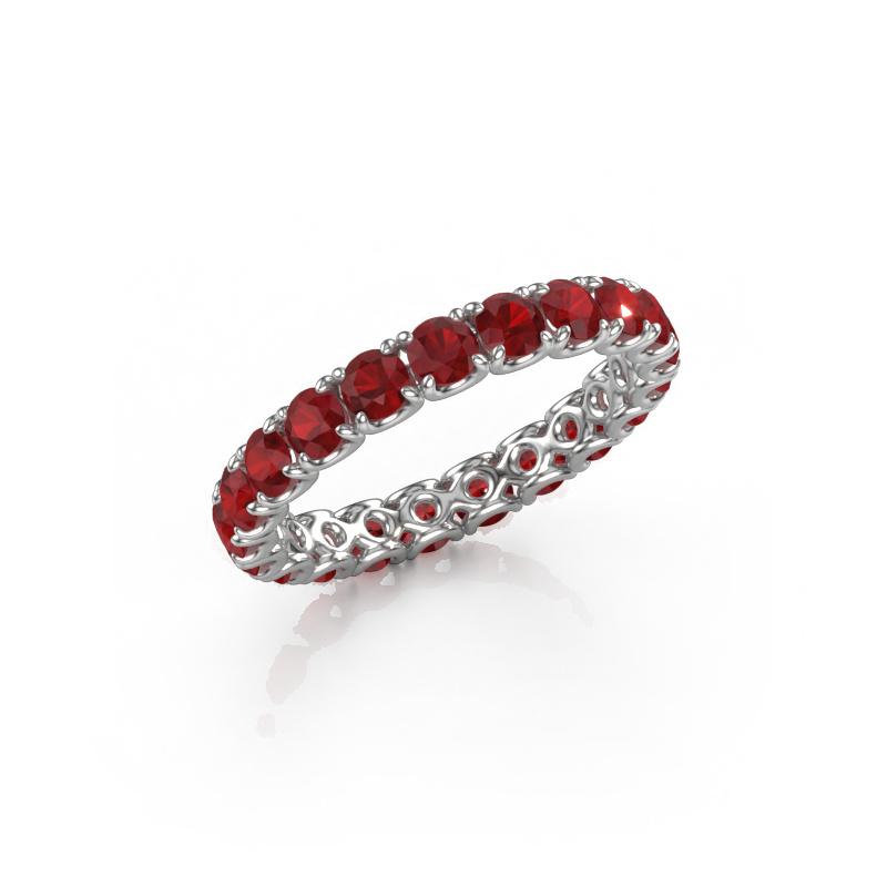 Image of Stackable ring Estee 2.9 585 white gold Ruby 2.9 mm