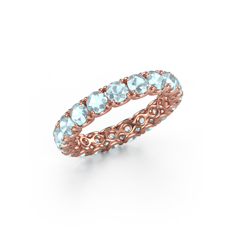 Bild von Vorsteckring Estee 3.4 585 Roségold Aquamarin 3.4 mm