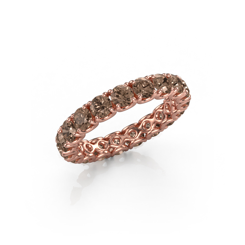 Image of Stackable ring Estee 3.4 585 rose gold Brown diamond 2.700 crt