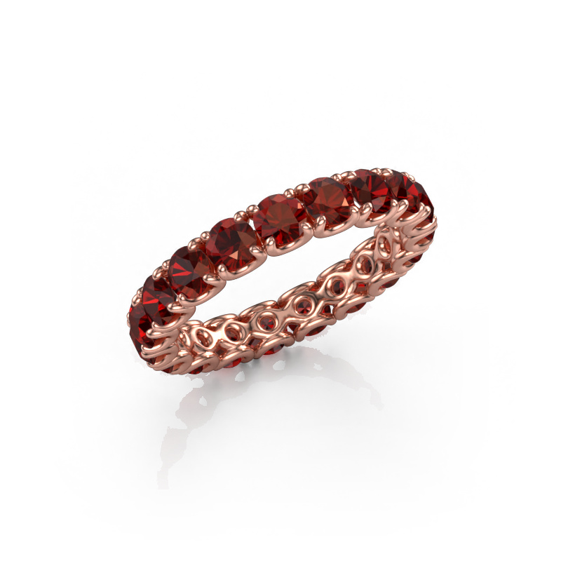 Image of Stackable ring Estee 3.4 585 rose gold Garnet 3.4 mm