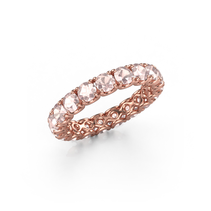 Image of Stackable ring Estee 3.4 585 rose gold Morganite champagne 3.4 mm