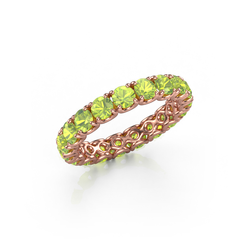 Image of Stackable ring Estee 3.4 585 rose gold Peridot 3.4 mm