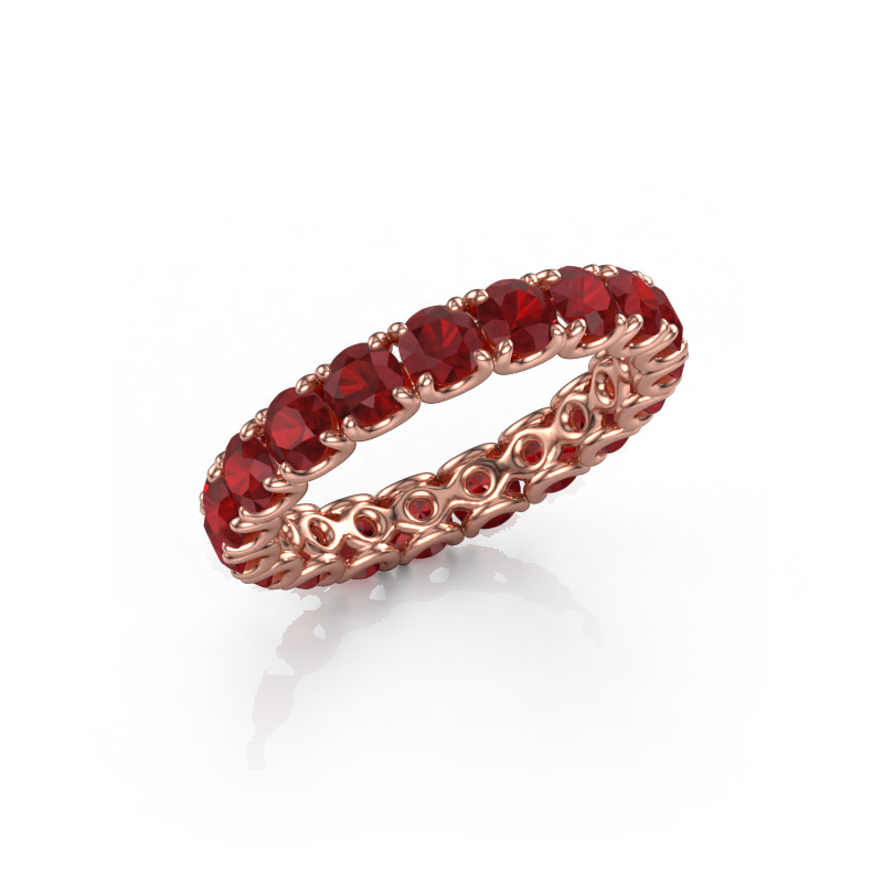 Image of Stackable ring Estee 3.4 585 rose gold Ruby 3.4 mm