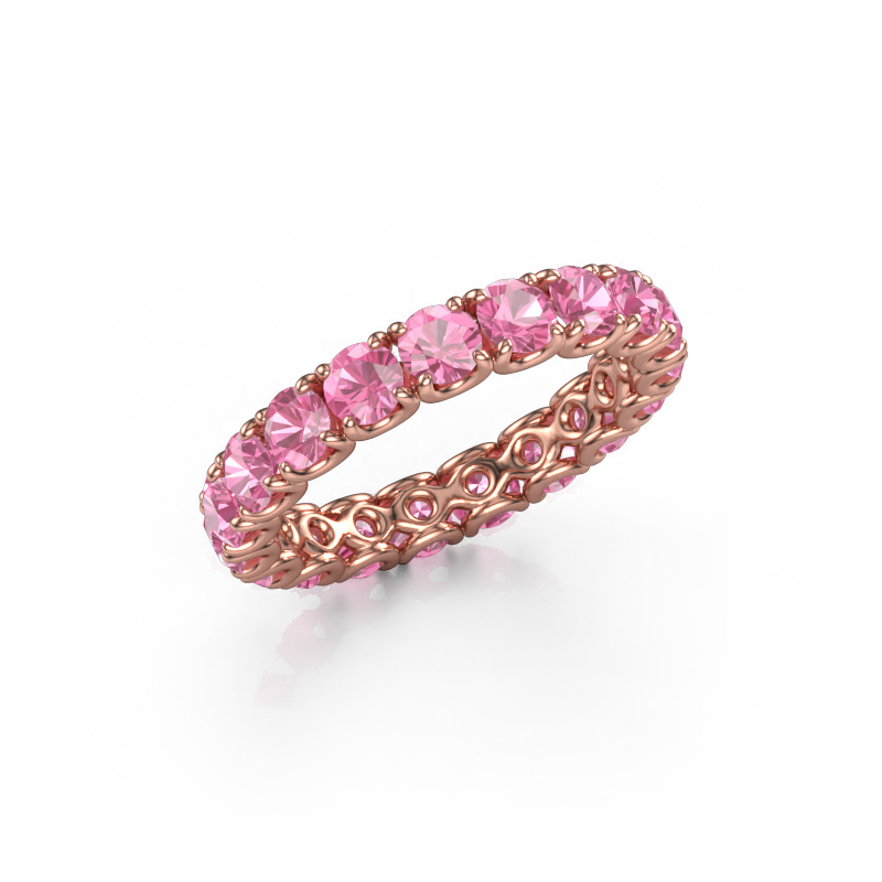 Image of Stackable ring Estee 3.4 585 rose gold Pink sapphire 3.4 mm