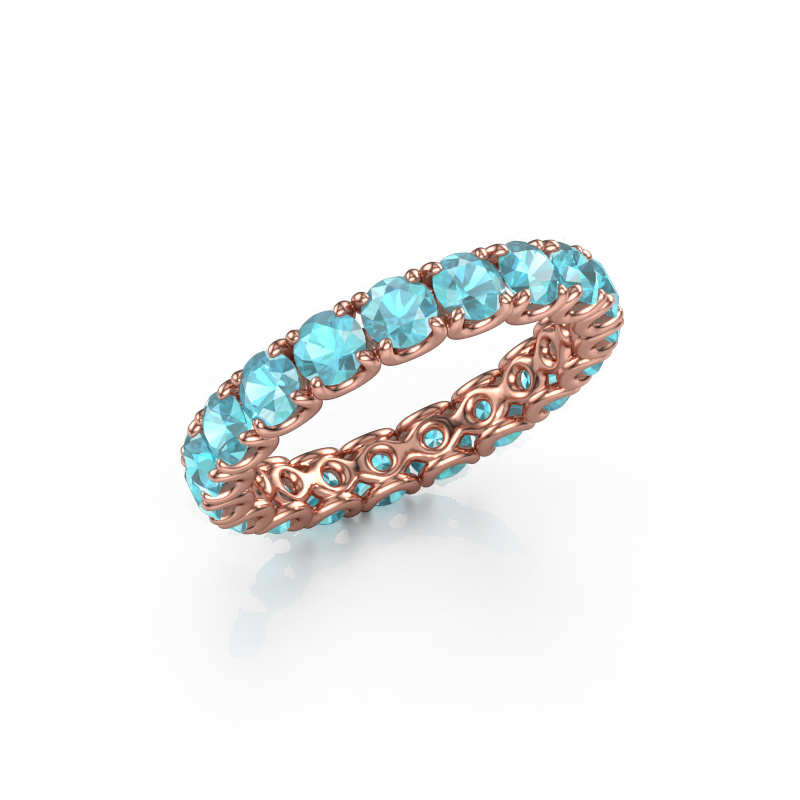 Image de Bague superposable Estee 3.4 585 or rose Topaze bleue 3.4 mm