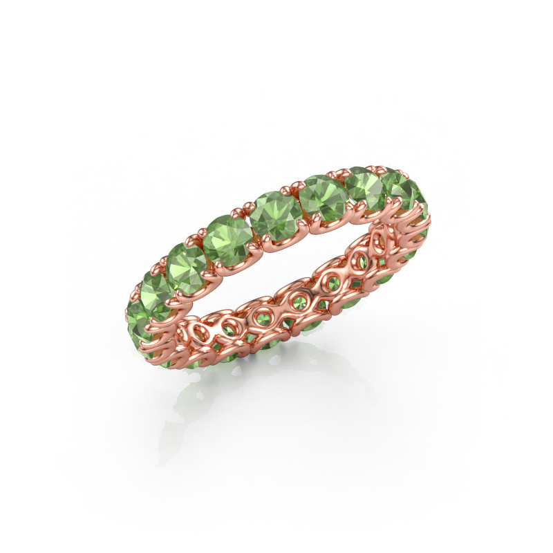 Bild av Stapelbar ring Estee 3.4 585 roséguld Grön turmalin 3.4 mm