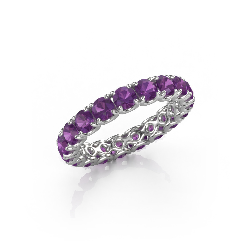 Image of Stackable ring Estee 3.4 585 white gold Amethyst 3.4 mm