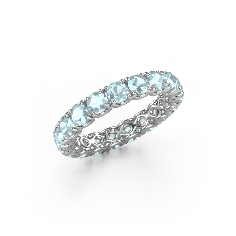 Image of Stackable ring Estee 3.4 585 white gold Aquamarine 3.4 mm