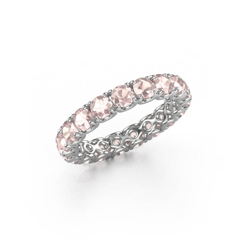 Image of Stackable ring Estee 3.4 585 white gold Morganite champagne 3.4 mm