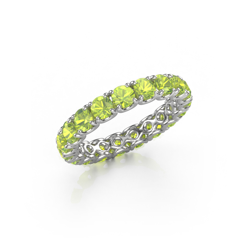 Image of Stackable ring Estee 3.4 585 white gold Peridot 3.4 mm