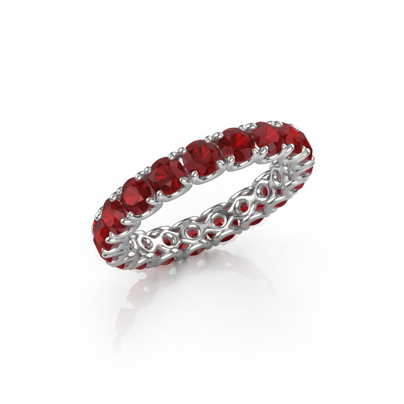Image of Stackable ring Estee 3.4 585 white gold Ruby 3.4 mm