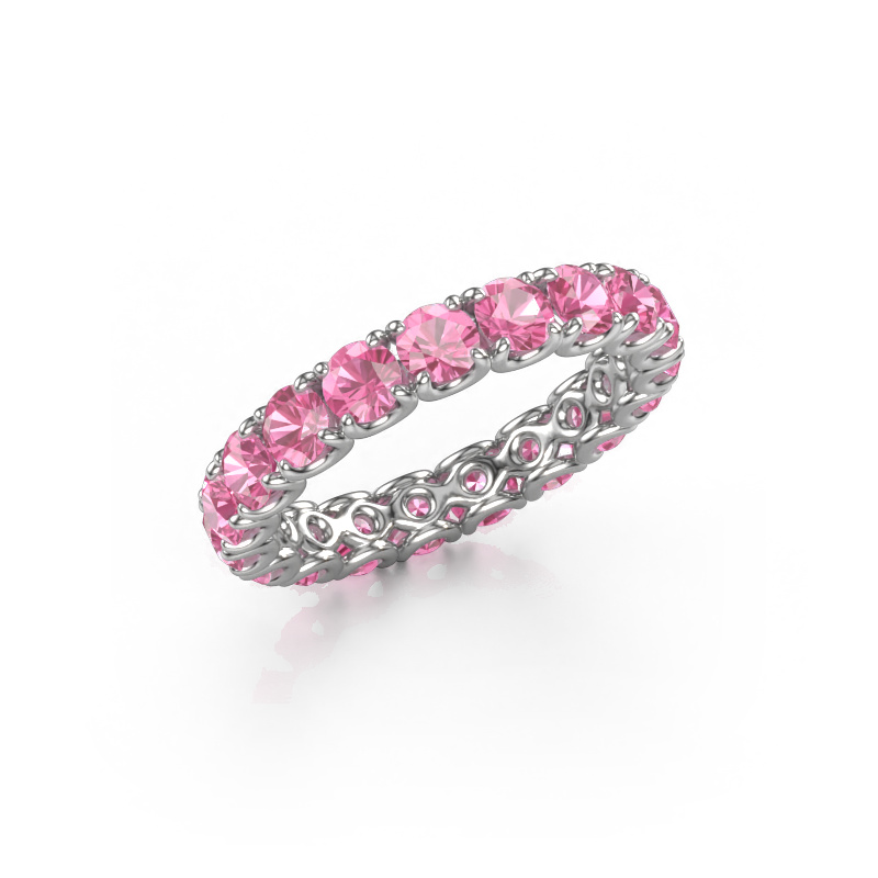 Image of Stackable ring Estee 3.4 585 white gold Pink sapphire 3.4 mm